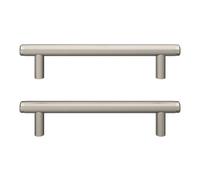 GoodHome Indus Satin Nickel Effect Any Room Furniture T-Shaped Pull Handle (L)16.8Cm (D)35mm, Pack Of 2