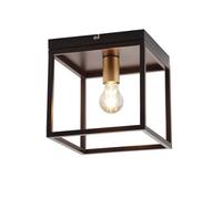 GoodHome Industrial Matt Metal Bronze Effect Led Ceiling Light