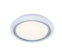 GoodHome Iris Round Brushed Metal & Plastic White Led Ceiling Light