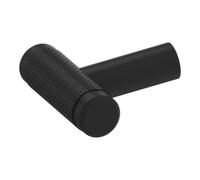 GoodHome Irus Matt Black Steel T-Shaped Furniture Knob (Dia)40mm, Pack Of 2