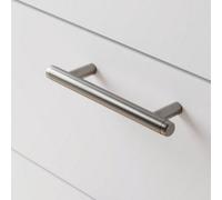 GoodHome Irus Satin Nickel Effect Grey Any Room T-Shaped Pull Handle (L)13.6Cm (D)35mm, Pack Of 2