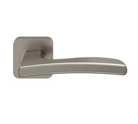 GoodHome Irvil Brushed Nickel Effect Round Latch Door Handle (L)126.5mm (D)58mm, Pair