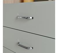 GoodHome Irvil Chrome Effect Any Room Furniture Bow Pull Handle (L)14.2Cm (D)30mm, Pack Of 2