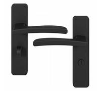 GoodHome Irvil Jet Black Nickel Effect Rectangular Wc Door Handle (L)126.5mm (D)58mm, Pair