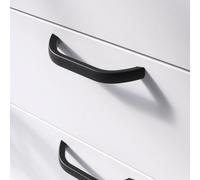 GoodHome Irvil Matt Black Any Room Bow Pull Handle (L)11Cm (D)30mm, Pack Of 2