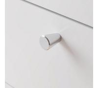 GoodHome Irvil Polished Zinc Alloy Chrome Effect Round Furniture Knob (Dia)20mm, Pack Of 2