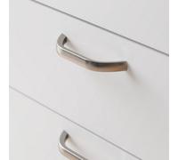 GoodHome Irvil Satin Nickel Effect Any Room Bow Pull Handle (L)11Cm (D)30mm, Pack Of 6