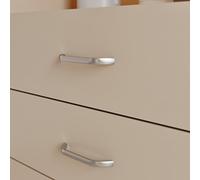 GoodHome Irvil Satin Nickel Effect Any Room Furniture Bow Pull Handle (L)14.2Cm (D)30mm, Pack Of 6