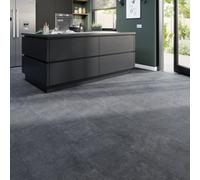 GoodHome Italo Ceramin Grey Deeply Textured Metallic Effect Textured Click Vinyl Tile, 2.4M²