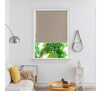 GoodHome Iwerne Corded Beige Blackout & Thermal Roller Blind (W)120Cm (L)180Cm