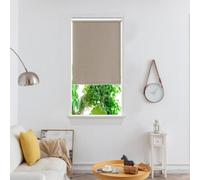 GoodHome Iwerne Corded Beige Blackout & Thermal Roller Blind (W)90Cm (L)180Cm