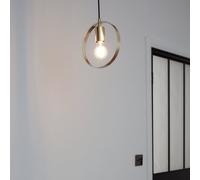 GoodHome Kaitains Matt Gold Effect Pendant Ceiling Light, (Dia)280mm