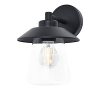 GoodHome Kebel Fixed Matt Black Mains-Powered (Wired) Outdoor Wall Light