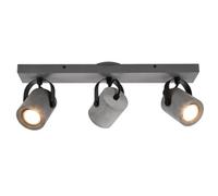 GoodHome Kempston Bar Matt Grey 3 Light Spotlight