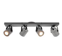 GoodHome Kempston Bar Matt Grey 4 Light Spotlight