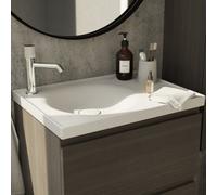 GoodHome Kentia Matt White Rectangular Vanity Basin (W)60.6Cm