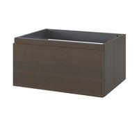 GoodHome Kentia Walnut Veneer Wall-Mounted Bathroom Cabinet (H) 300mm (W) 600mm