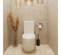 GoodHome Kentia White Close-Coupled Round Toilet & Cistern With Soft Close Seat