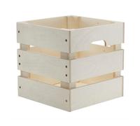 GoodHome Khaya Natural 27L Wooden Storage Box
