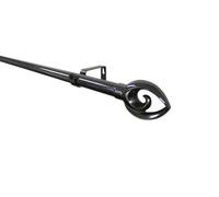 GoodHome Kilmos Gloss Black Nickel Effect Extendable Bullet Curtain Pole Set, (L)2000mm-3300mm (Dia)28mm