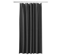 GoodHome Kina Black Plain Shower Curtain (W)180Cm