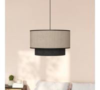 GoodHome Kinglet Natural & Black Round Lamp Shade (D)38Cm