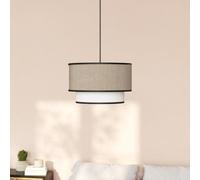 GoodHome Kinglet White, Natural & Black Round Lamp Shade (D)30Cm