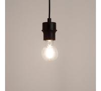 GoodHome Klentony Matt Black Pendant Ceiling Light, (Dia)100mm