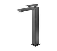 GoodHome Kolima Titanium Tall Square Sink Or Worktop Mono Mixer Tap