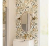 GoodHome Konkrete Multicolour Matt Concrete Effect Ceramic Indoor Wall Tile, Pack Of 12, (L)600mm (W)200mm