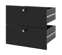 GoodHome Konnect Modular Matt Black Slab Internal Modular Drawer (H)323mm (W)322mm (D)322mm, Pair