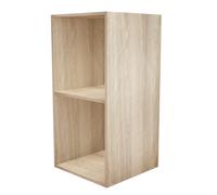 GoodHome Konnect Oak Effect 2 Shelf Cube Bookcase, (H)696mm (W)354mm