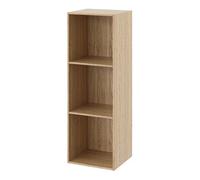 GoodHome Konnect Oak Effect 3 Shelf Cube Bookcase, (H)1038mm (W)354mm