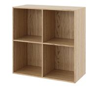 GoodHome Konnect Oak Effect 4 Shelf Cube Bookcase, (H)696mm (W)696mm