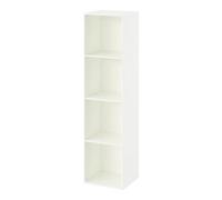 GoodHome Konnect White 4 Shelf Cube Bookcase, (H)1380mm (W)354mm