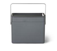 GoodHome Kora Manual Anthracite Metal Worktop Bin - 7L
