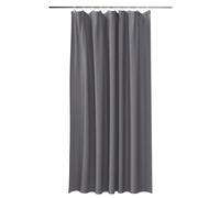 GoodHome Koros Anthracite Plain Shower Curtain (W)180Cm