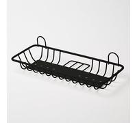 GoodHome Koros Black Steel 1 Compartments Shower Basket (W)29Cm
