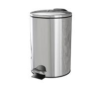 GoodHome Koros Chrome Effect Metal Bin -3L