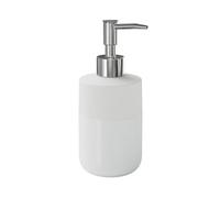 GoodHome Koros Gloss & Matt White Ceramic Freestanding Soap Dispenser