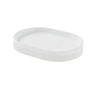 GoodHome Koros Gloss & Matt White Ceramic Soap Dish
