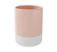 GoodHome Koros Gloss & Matt White & Pink Blush Ceramic Tumbler
