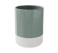 GoodHome Koros Gloss & Matt White & Sage Grey Ceramic Tumbler