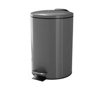 GoodHome Koros Grey Metal Bathroom Bin - 3L