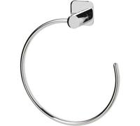 GoodHome Koros Silver Effect Steel Wall-Mounted Towel Ring (W)17.8Cm