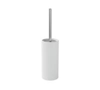GoodHome Koros White Ceramic, Polypropylene (Pp) & Stainless Steel Toilet Brush & Holder