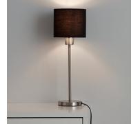 GoodHome Kpezin Charcoal Fabric Dyed Circular Light Shade (D)15Cm