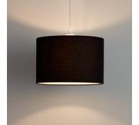 GoodHome Kpezin Charcoal Fabric Dyed Circular Light Shade (D)30Cm