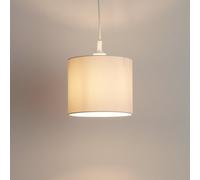 GoodHome Kpezin Cream Fabric Dyed Circular Light Shade (D)20Cm