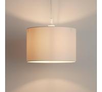 GoodHome Kpezin Cream Fabric Dyed Circular Light Shade (D)30Cm
